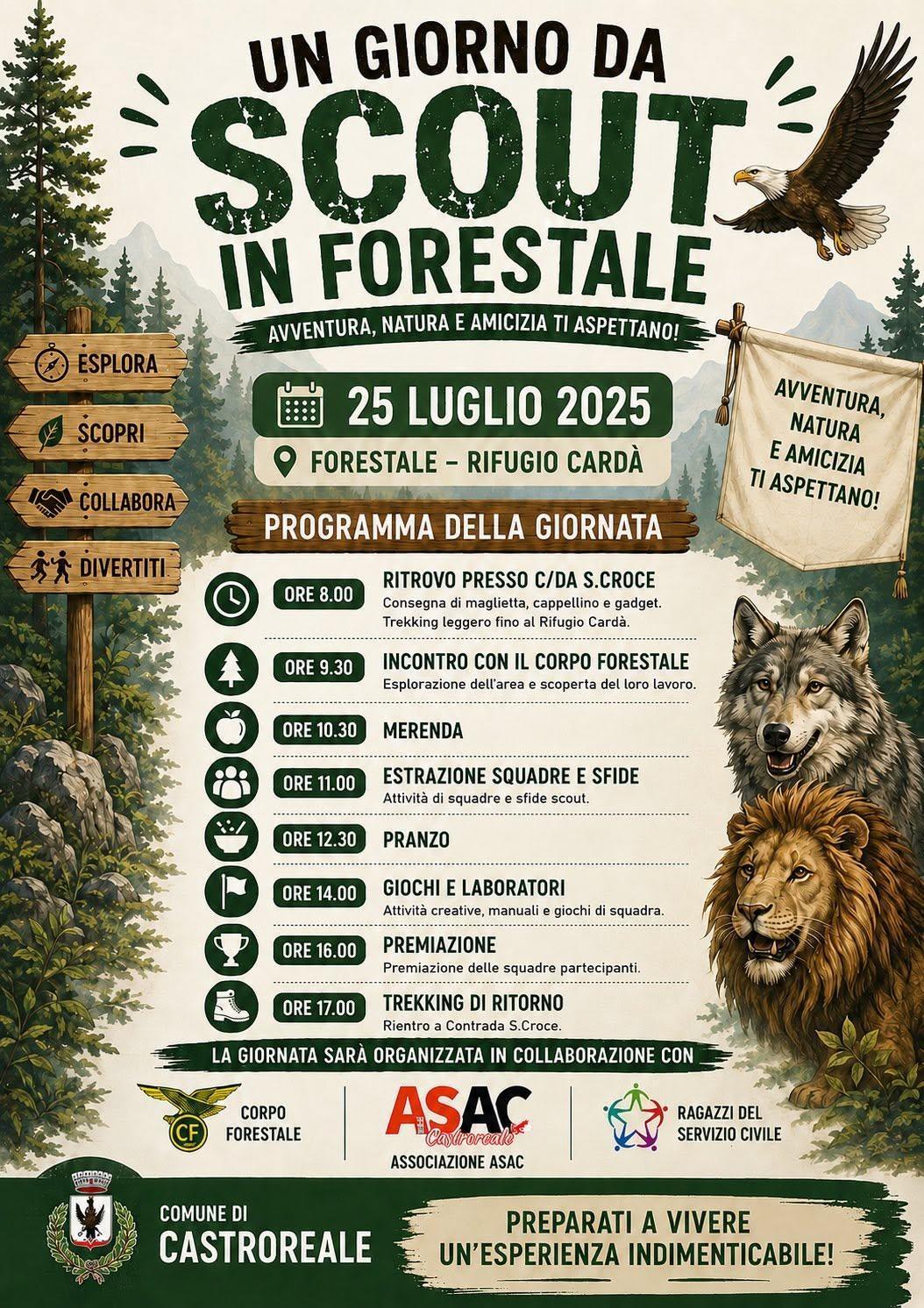 Un giorno da Scout in Forestale (Inizio ore 8.00)
