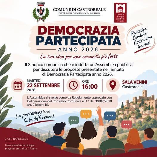 Democrazia Partecipata 2026 (dalle ore 16:00)