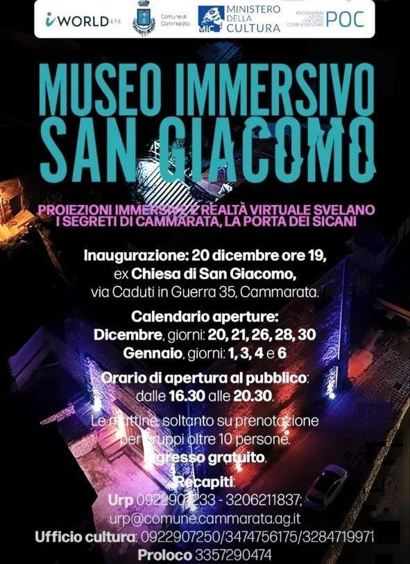 Museo Immersivo San Giacomo (apertura dalle ore 16.30 alle ore 20.30)