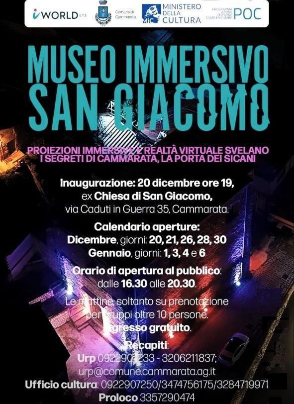 Museo Immersivo San Giacomo (apertura dalle ore 16.30 alle ore 20.30)