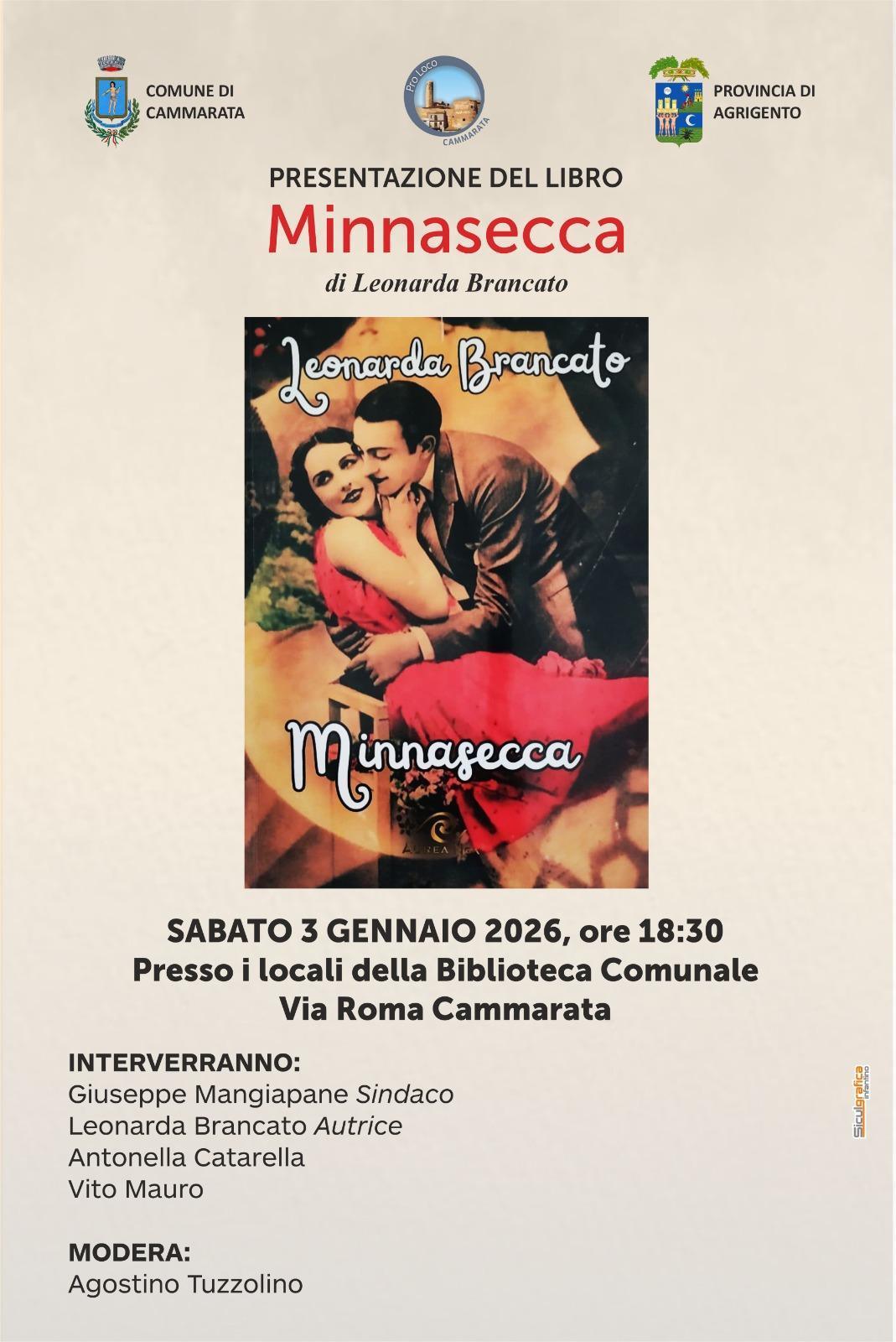Presentazione del libro: "MINNASECCA" di Leonarda Brancato (inizio ore 18:30)