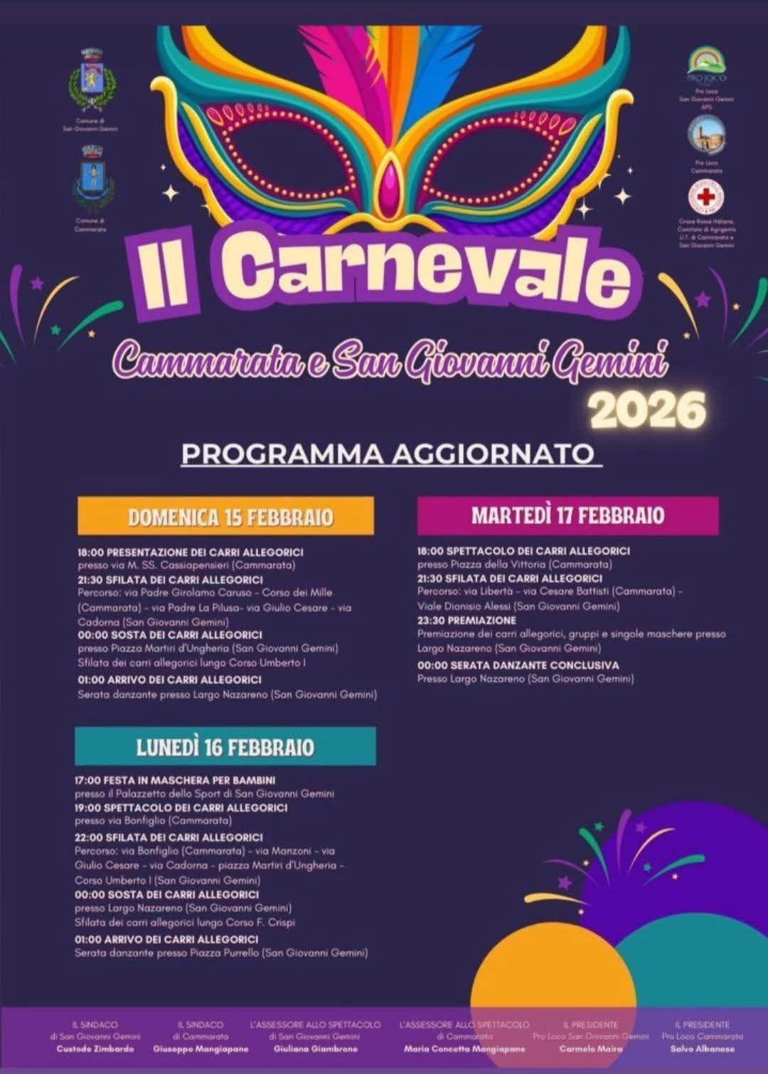 Sosta dei Carri Allegorici (Ore 00:00)