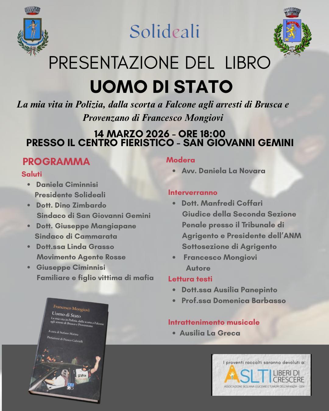 Presentazione del libro "Uomo di Stato" (dalle ore 18:00)