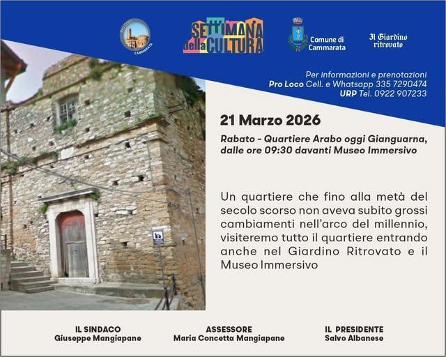 “Cammina con noi e scopri Cammarata: ogni passo è una storia, ogni strada un’emozione" (Inizio ore 09:30)