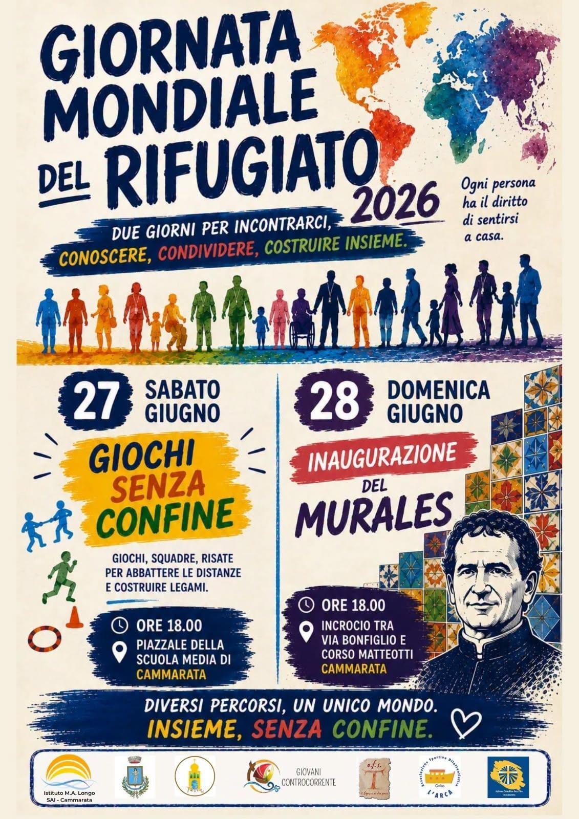 Giornata Mondiale del Rifugiato - Inaugurazione del Murales (inizio ore 18.00)