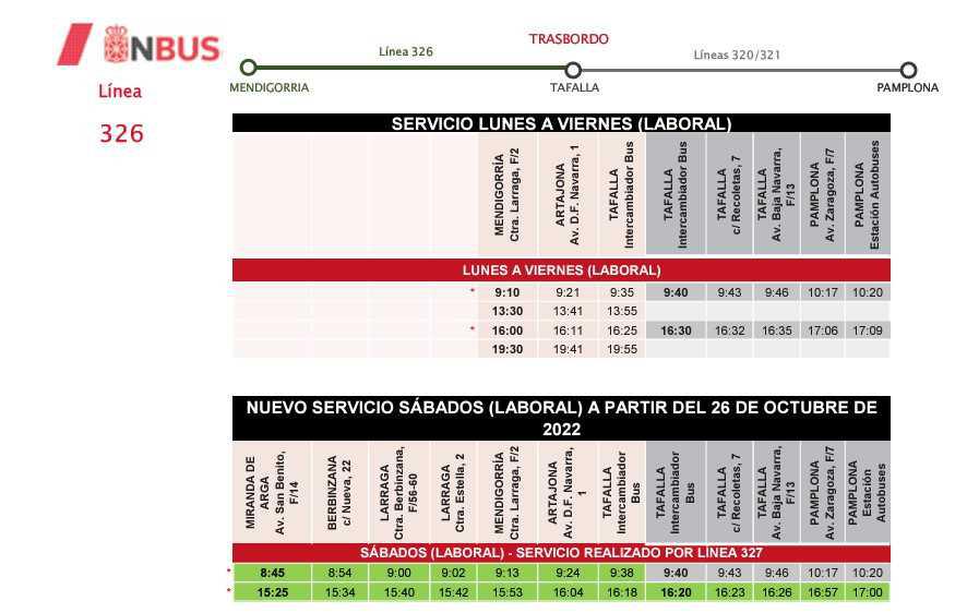 Autobuses Tafalla Y Mendigorría