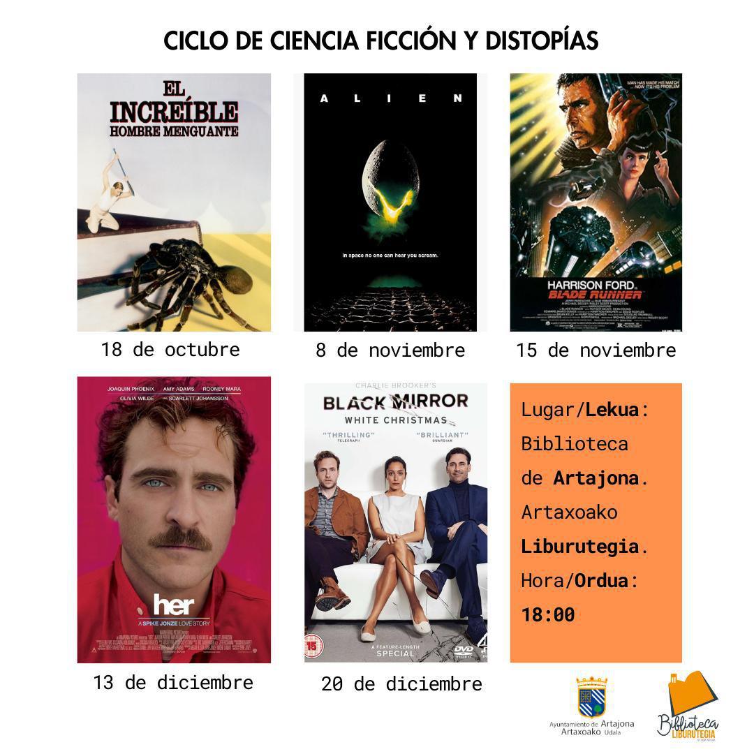 Ciclo de Ciencia Ficción y Distopías en la Biblioteca de Artajona