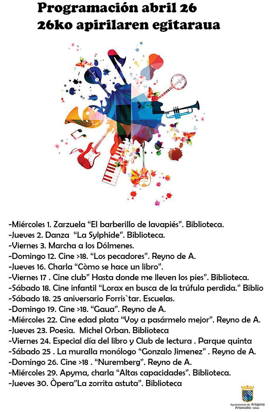 Programación abril 2026