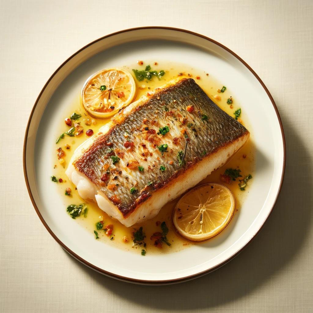 Rebanada de pescado al horno