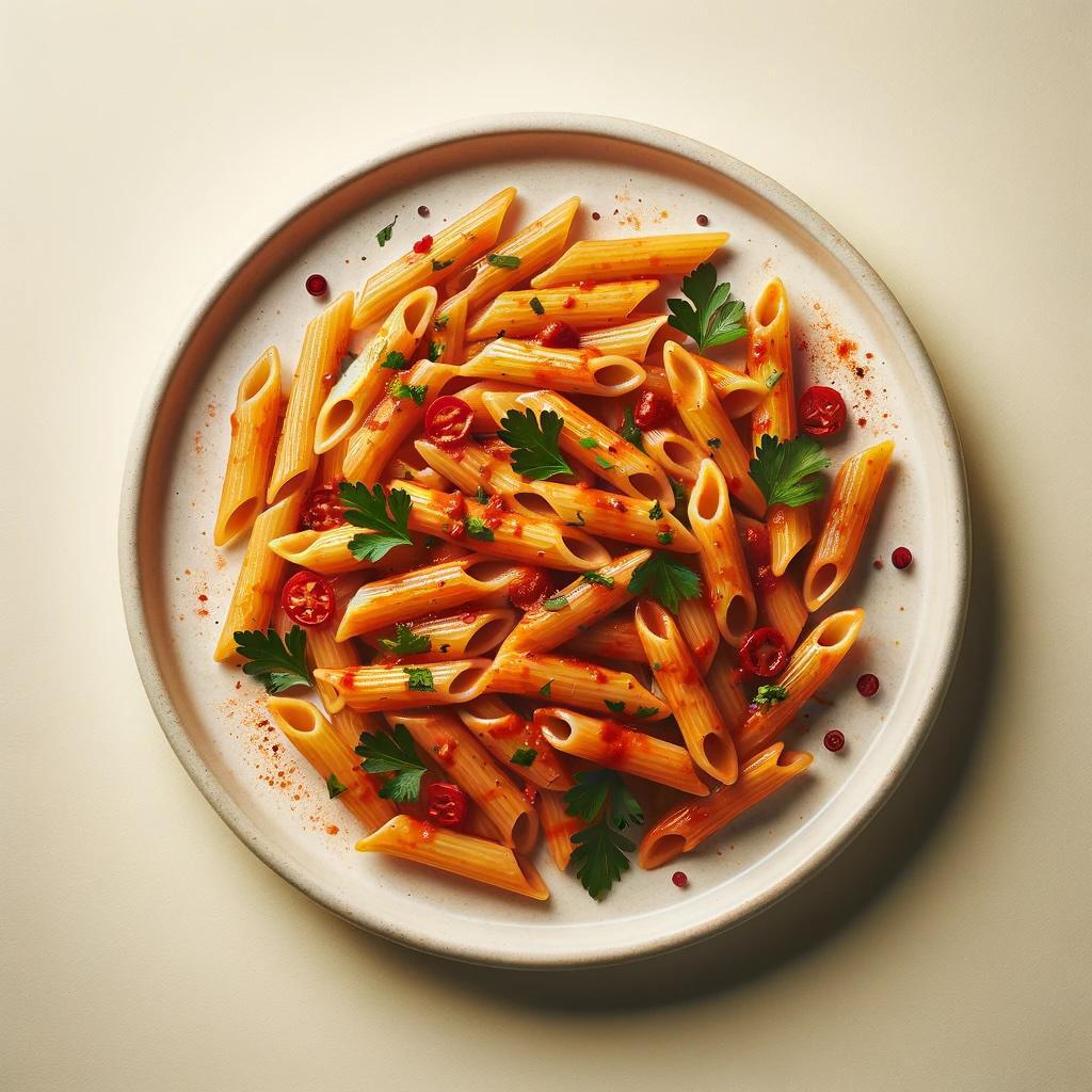 Pasta penne con salsa arrabbiata