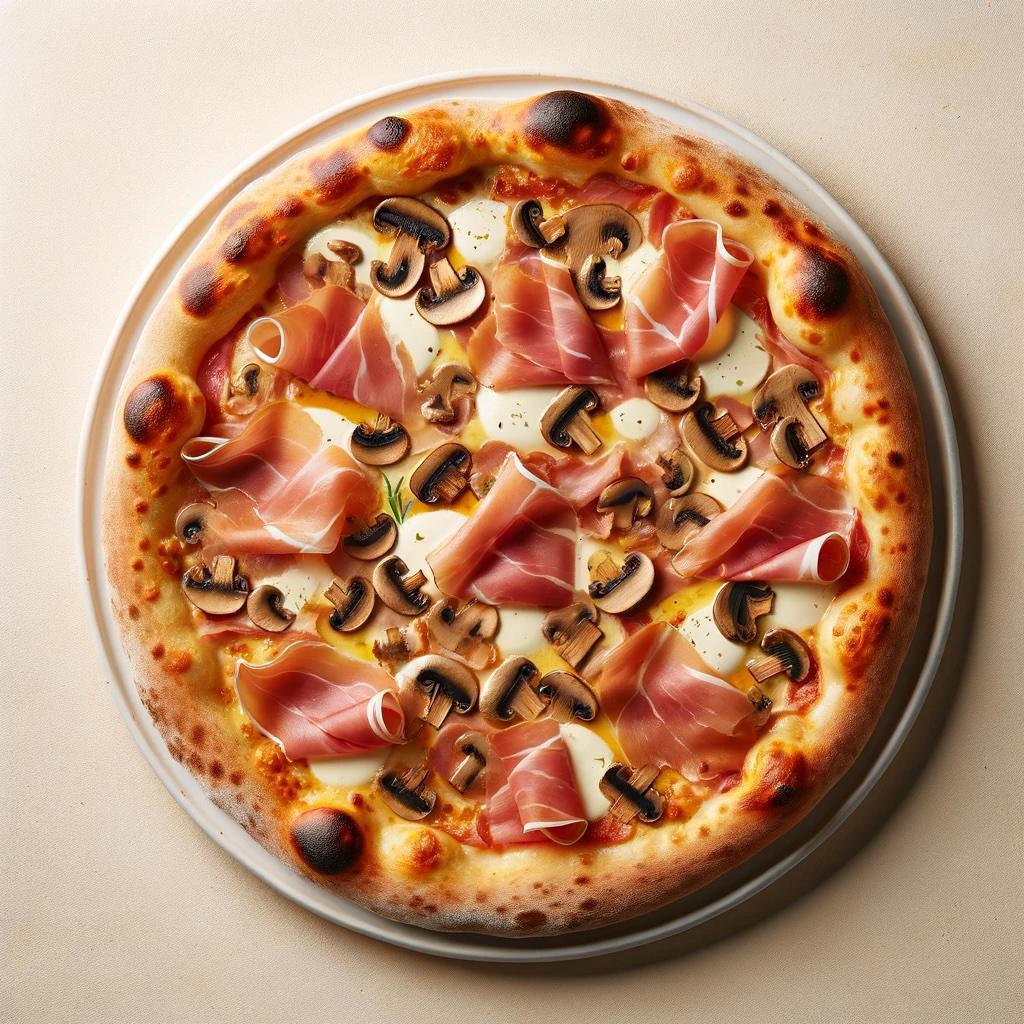 Ham and Mushroom Pizza