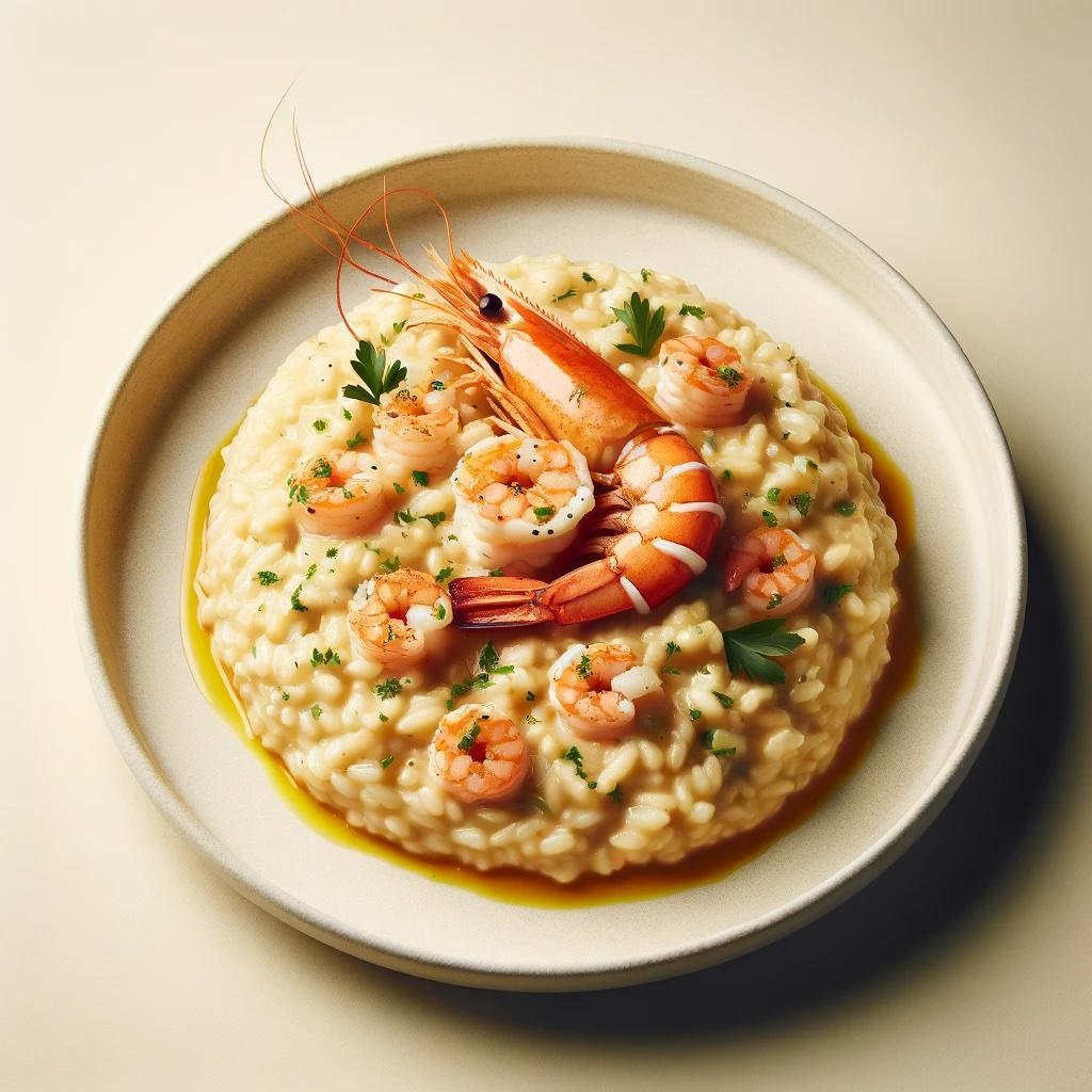 Risotto with scampi cream