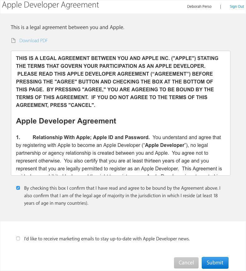 Creazione account sviluppatore Apple Creazione account sviluppatore Apple