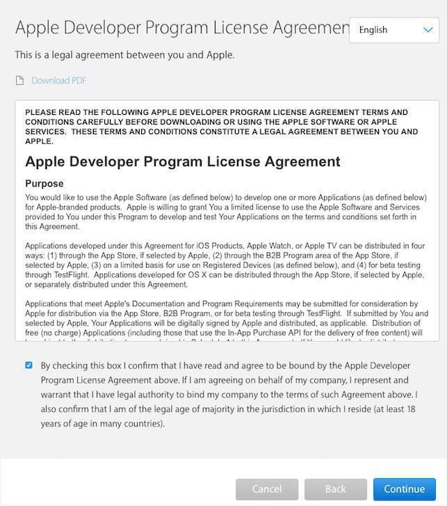 Creazione account sviluppatore Apple Creazione account sviluppatore Apple