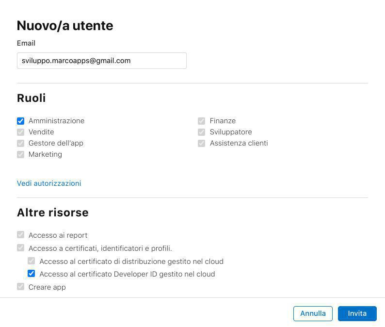 Creazione account sviluppatore Apple Creazione account sviluppatore Apple