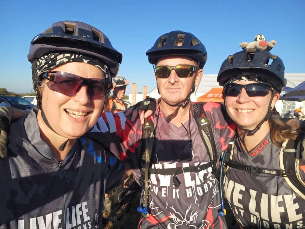 Imfolozi MTB Challenge with Bruce and Ann - let's do this. Live Life - Give it Horns!