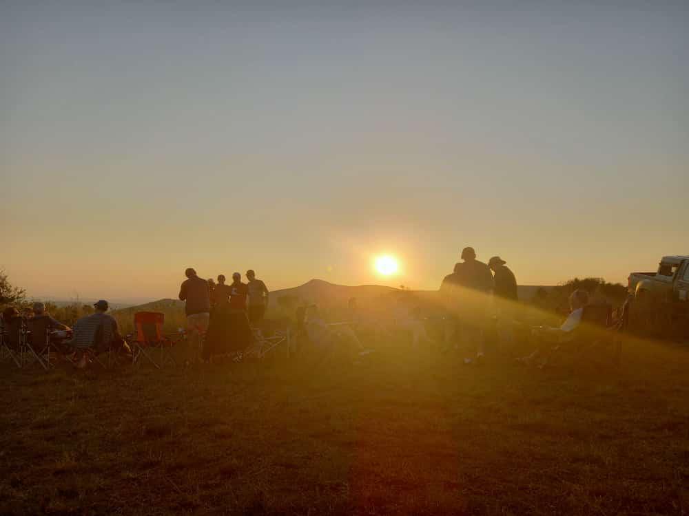 Imfolozi MTB Challenge - 40kms of the most incredible scenery. Some of the non riders spotted readying themselves this morning. #happiness