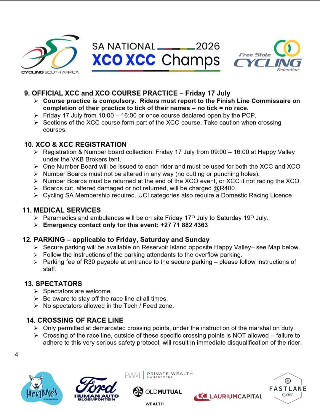  SA NATIONAL XCO XCC CHAMPIONSHIPS