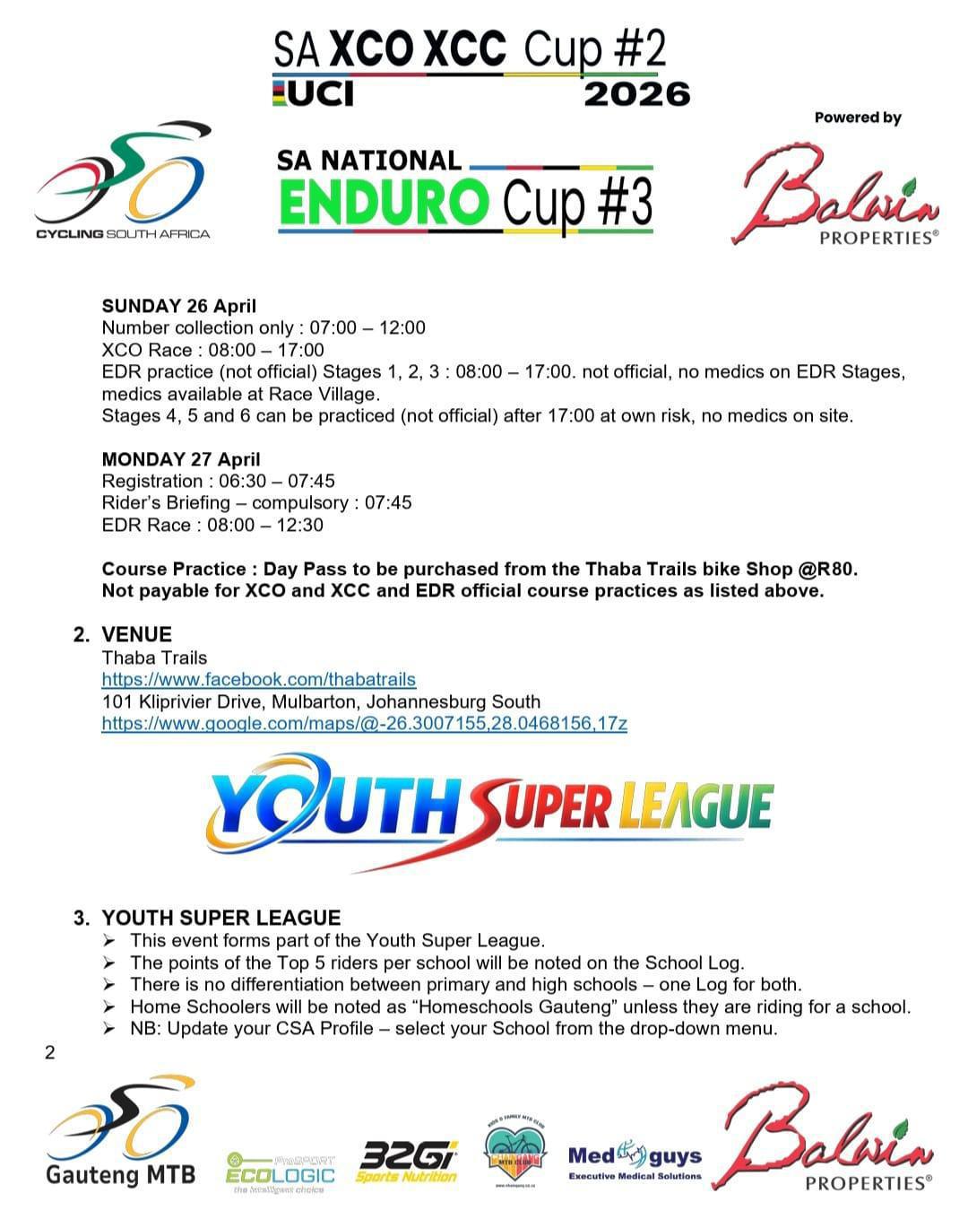 SA National XCC/XCO Cup Series #2 SA National XCC/XCO Cup Series #2