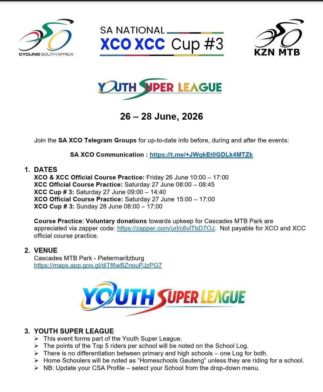 SA National XCC/XCO #3 & Junior World Series SA National XCC/XCO #3 & Junior World Series