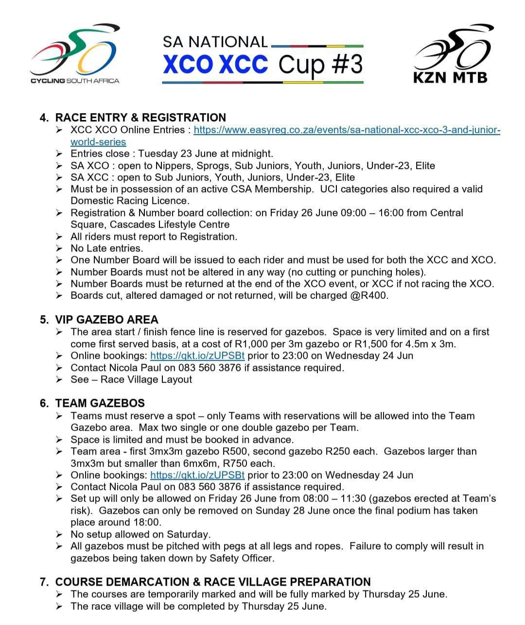 SA National XCC/XCO #3 & Junior World Series SA National XCC/XCO #3 & Junior World Series
