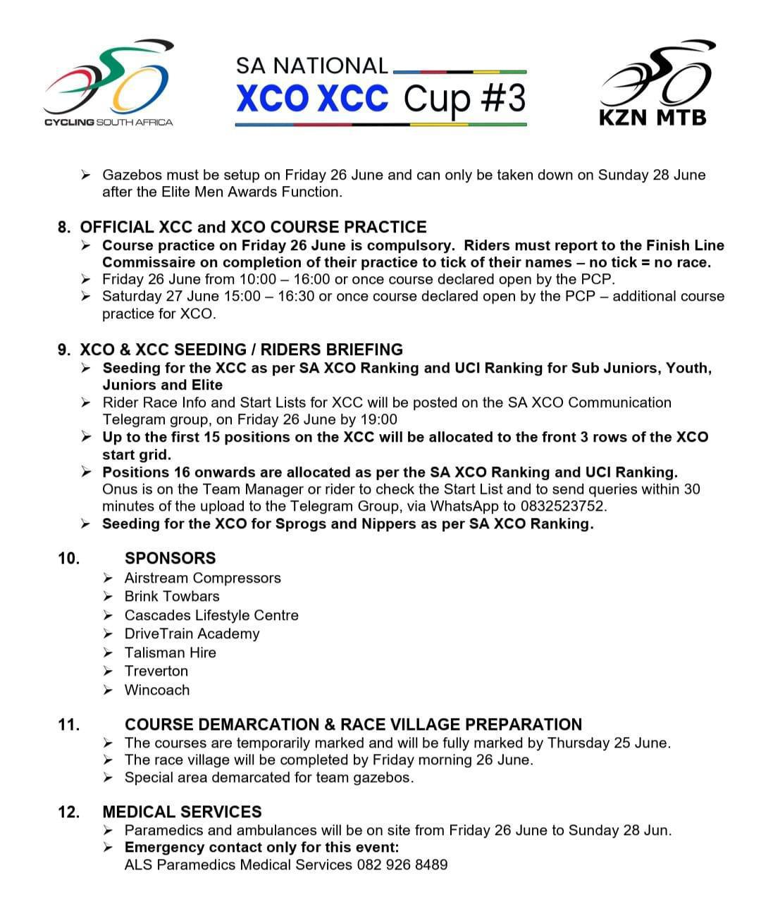 SA National XCC/XCO #3 & Junior World Series SA National XCC/XCO #3 & Junior World Series