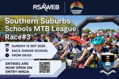 Southern Suburbs School Mountain Bike League - Event 3 of 2026 hosted by SACS Southern Suburbs School Mountain Bike League - Event 3 of 2026 hosted by SACS