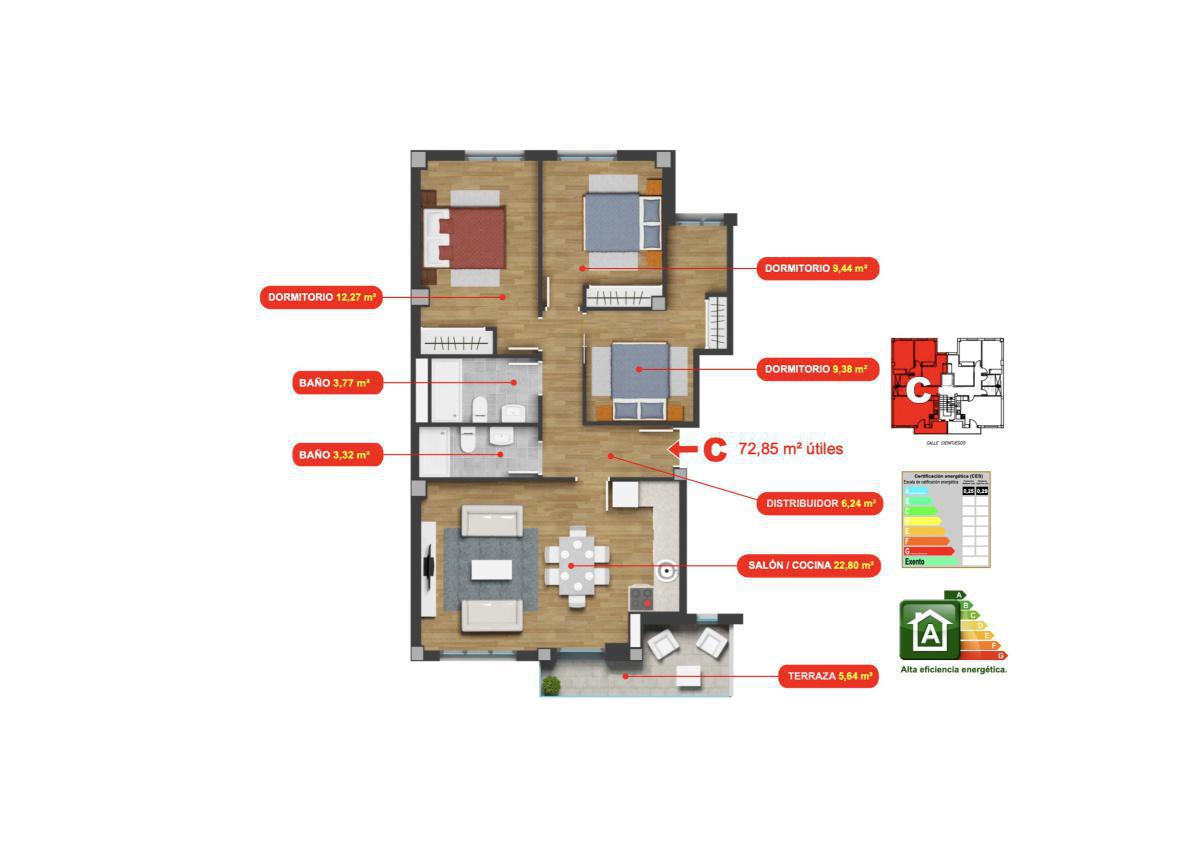 Vivienda Tipo C 2º - 3º