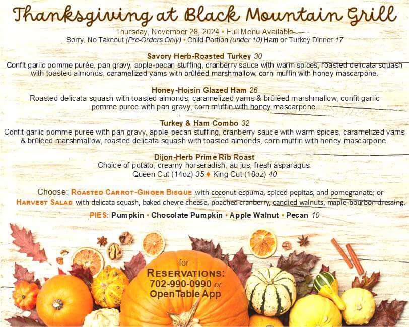 Thanksgiving Menu