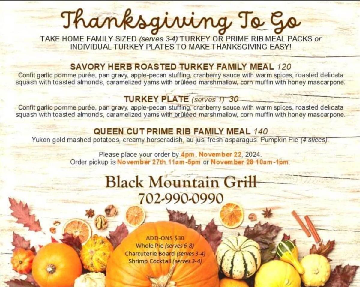 Thanksgiving Menu