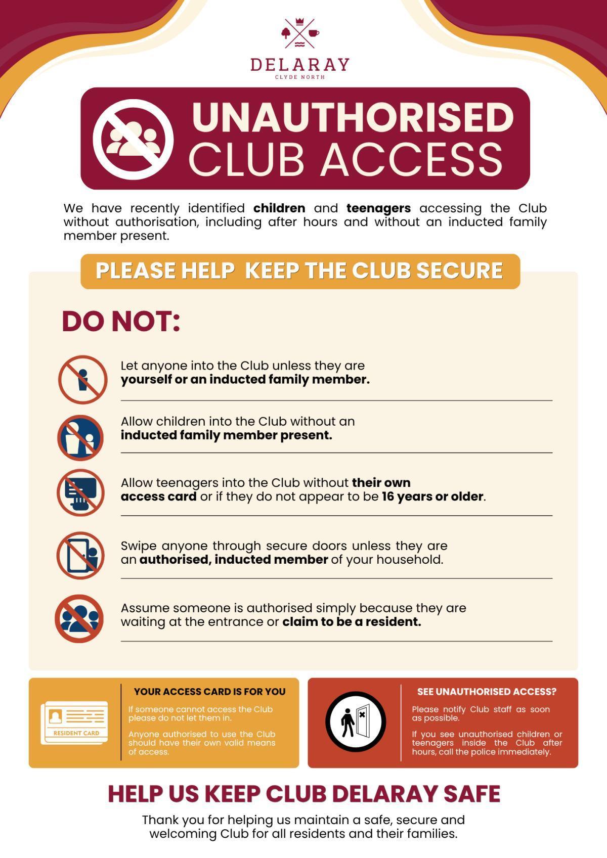 Delaray Unauthorised Access Notice