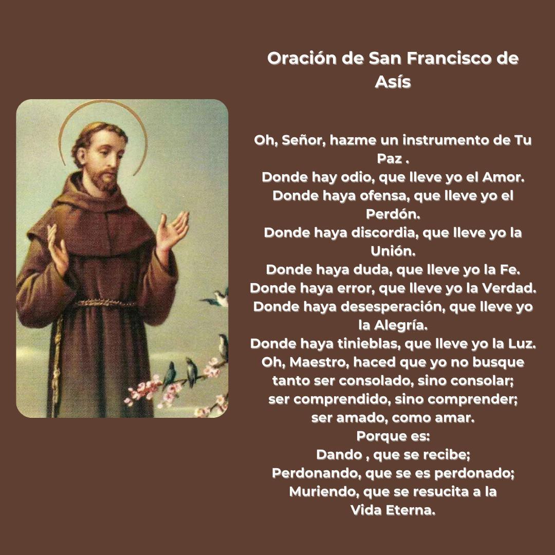 Oración de San Francisco de Asís