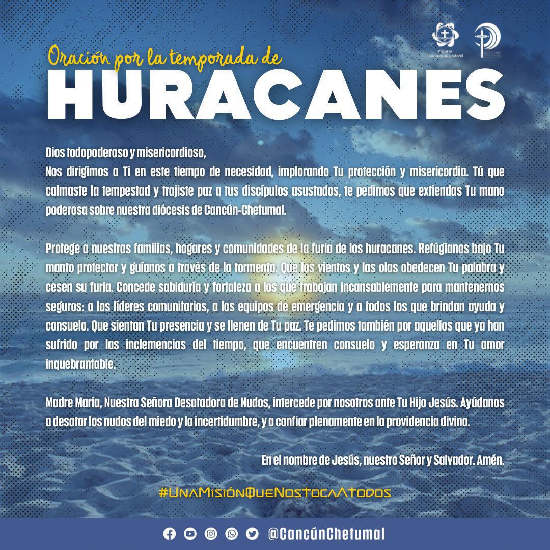 Oración por la temporada de Huracanes