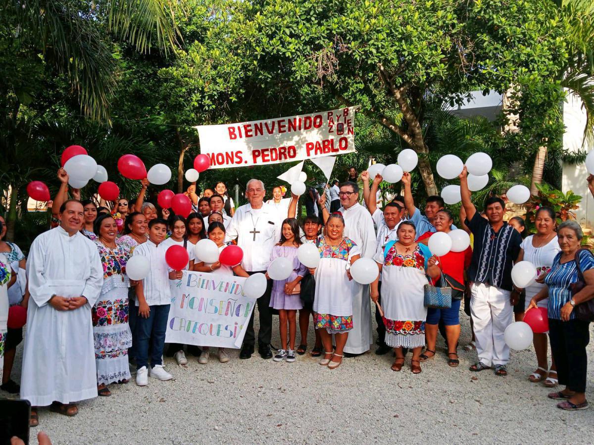 San Pío de Pietrelchina en la Zona Continental de Isla Mujeres.