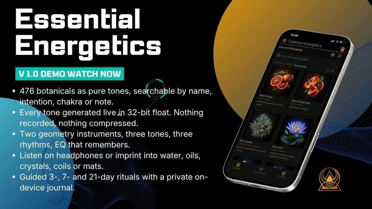 Essential Energetics Demo | 476 Botanicals, Live Frequencies & iMprinting