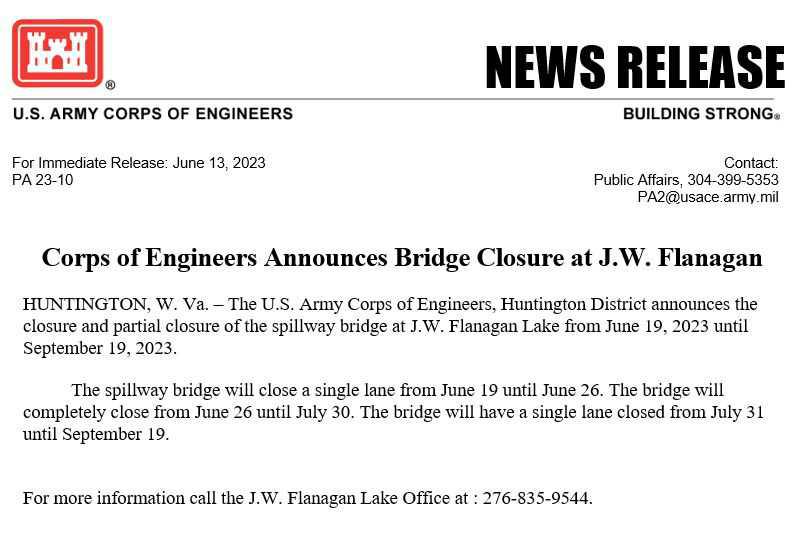 Notification of Bridge Closure