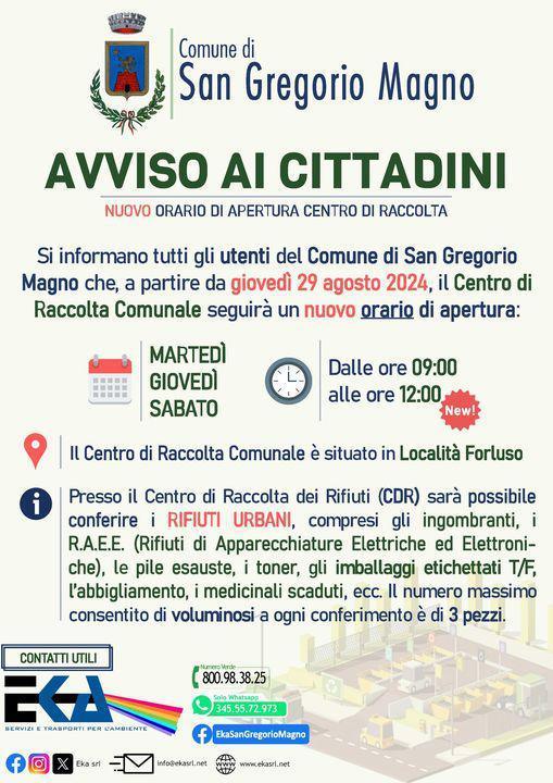 Centro Comunale Raccolta Rifiuti Centro Comunale Raccolta Rifiuti
