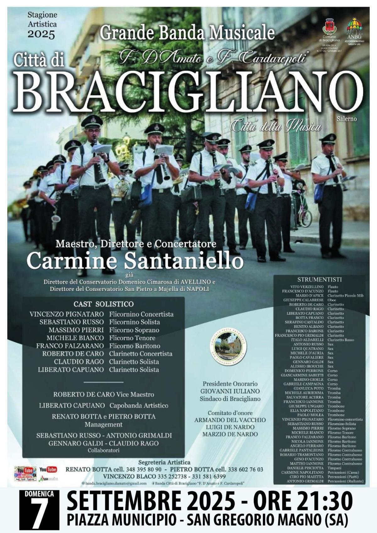 Grande Banda Musicale Città di Bracigliano (inizio ore 21.00)