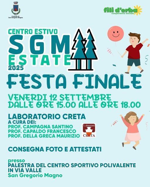 Festa finale del Centro Estivo (dalle ore 15.00)
