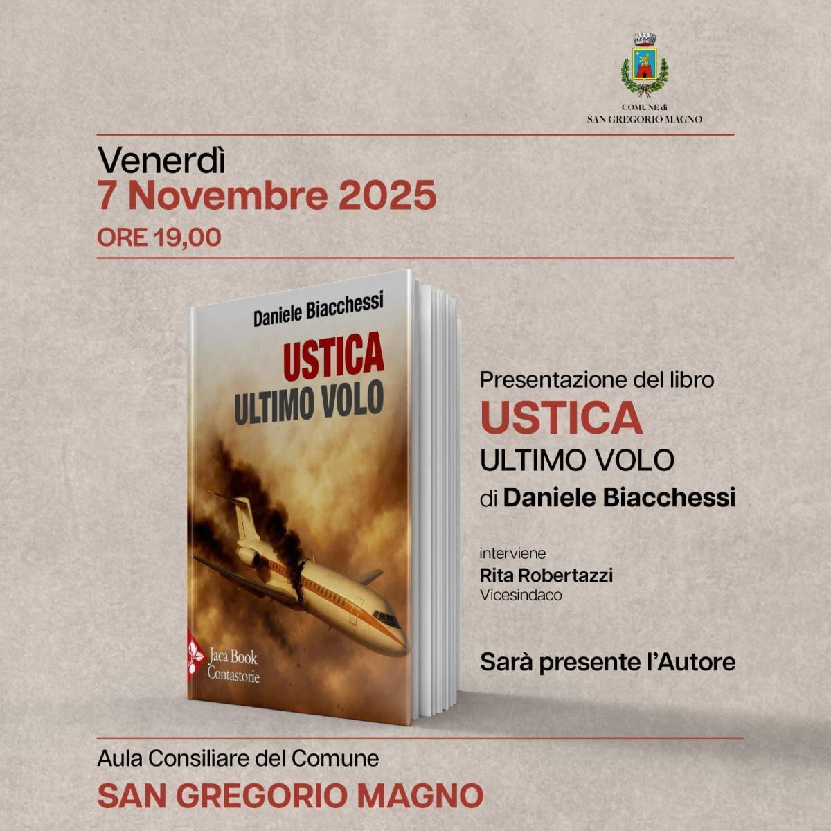 Presentazione del libro USTICA ULTIMO VOLO di Daniele Biacchessi (inizio ore 19.00)