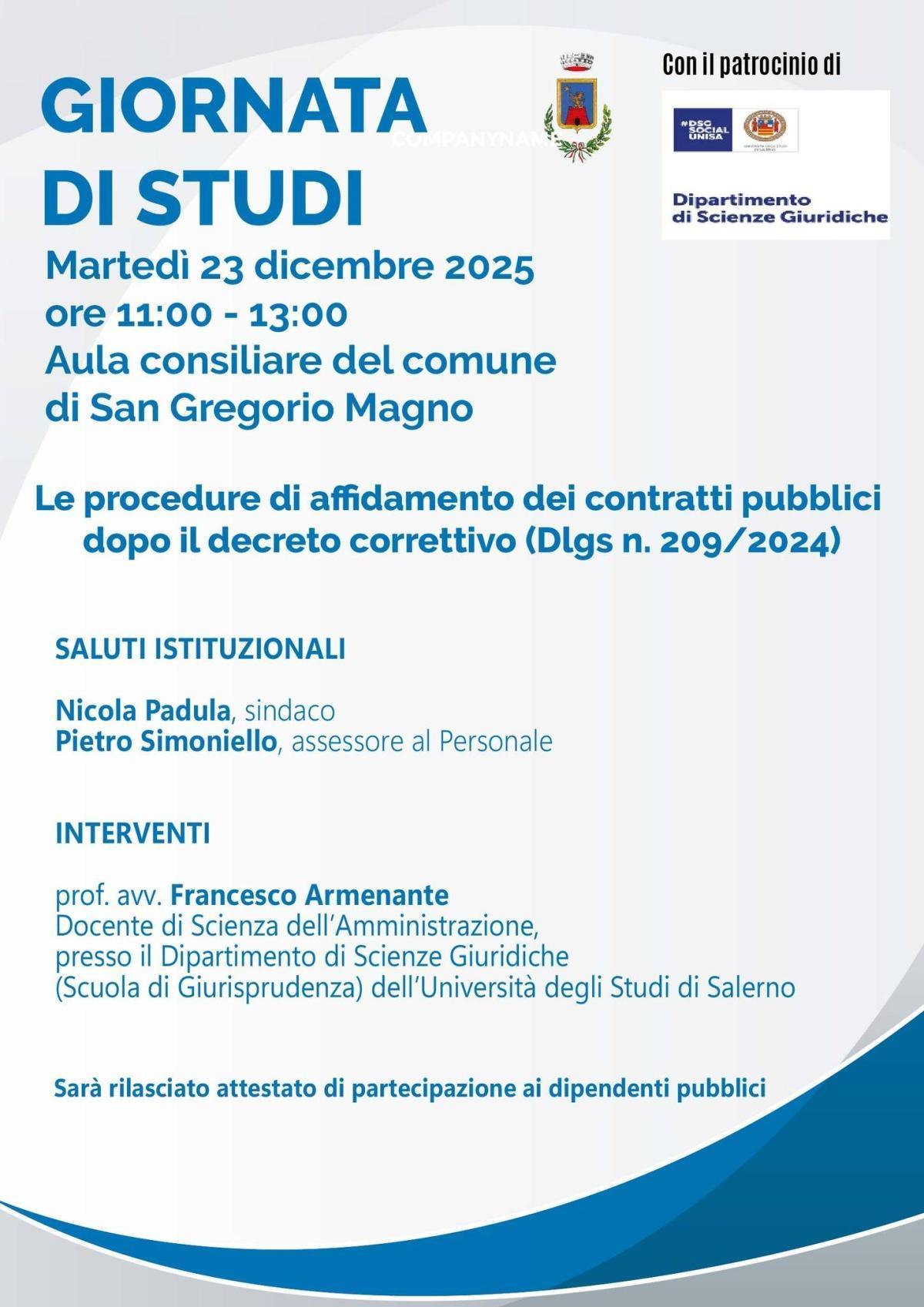 Giornata di Studi (dalle ore 11.00) Giornata di Studi (dalle ore 11.00)