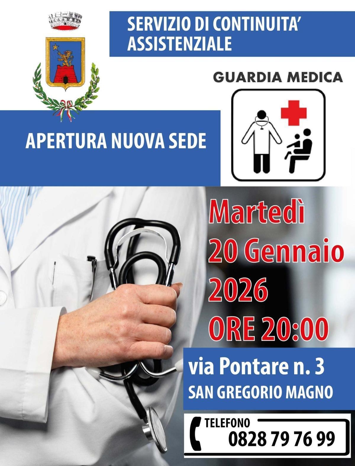 Apertura della nuova sede della Guardia Medica - Servizio di Continuità Assistenziale (inizio ore 20.00)