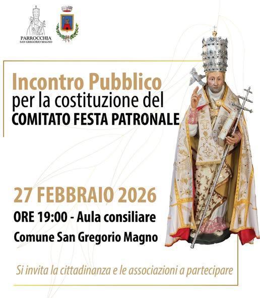 Incontro Pubblico per la Costituzione del Comitato Festa Patronale (Inizio ore 19:00)