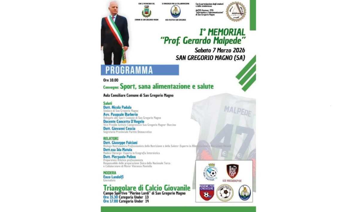 1° MEMORIAL Prof. Gerardo Malpede (Inizio ore 10:00)