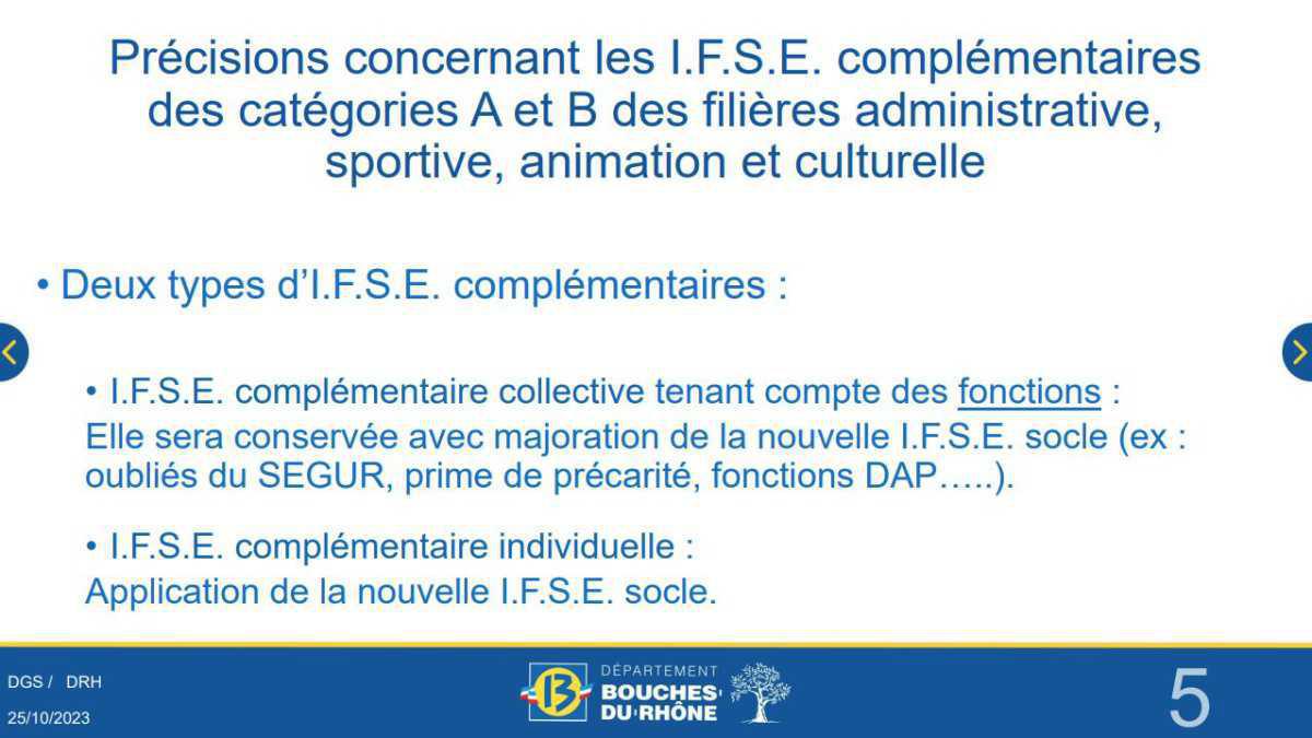 Retour sur la rencontre du 25 octobre 2023 / Revalorisation de l'IFSE