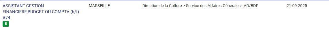 LES POSTES A POURVOIR EN INTERNE AU CD13 / CATEGORIES C, B ET A / LISTES ACTUALISEES AU 25 AOUT 2025