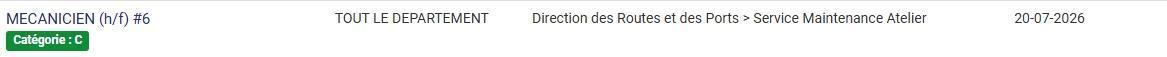 LES POSTES A POURVOIR EN INTERNE AU CD13 / CATEGORIES C, B ET A / LISTES ACTUALISEES AU 1er JUILLET 2026