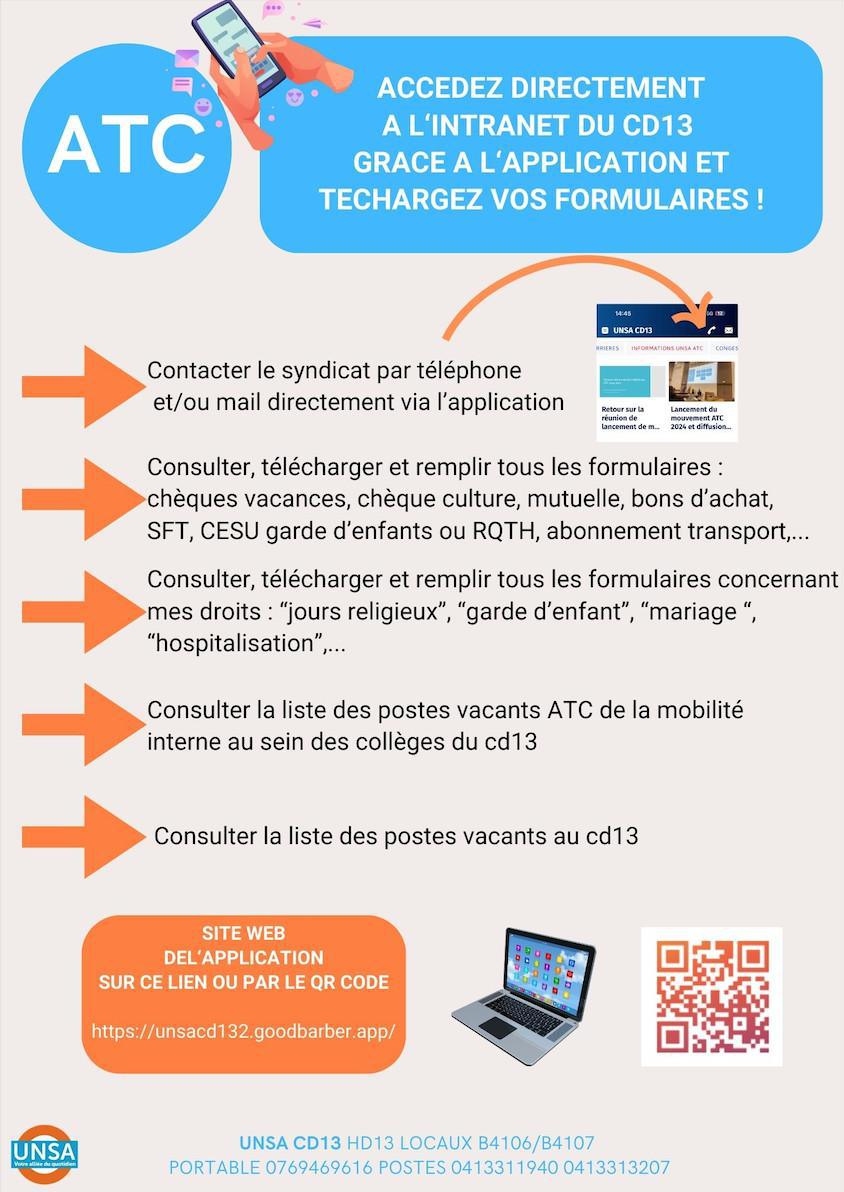 COMMUNICATION ATC 2024 LANCEMENT DE L'APPLICATION UNSA CD13