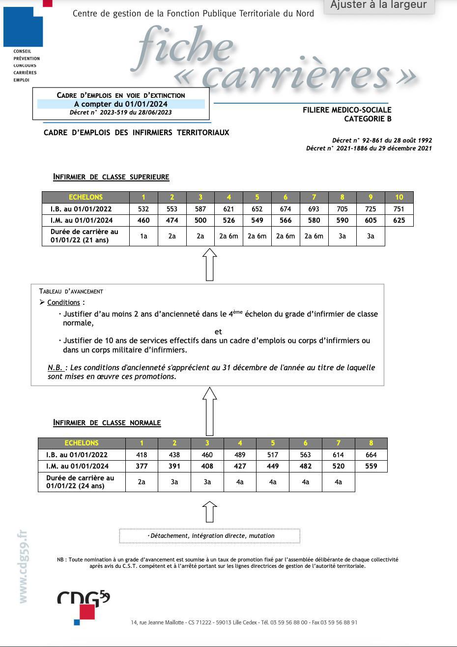 INFIRMIERS TERRITORIAUX ACTIFS (EN VOIE D'EXTINCTION)