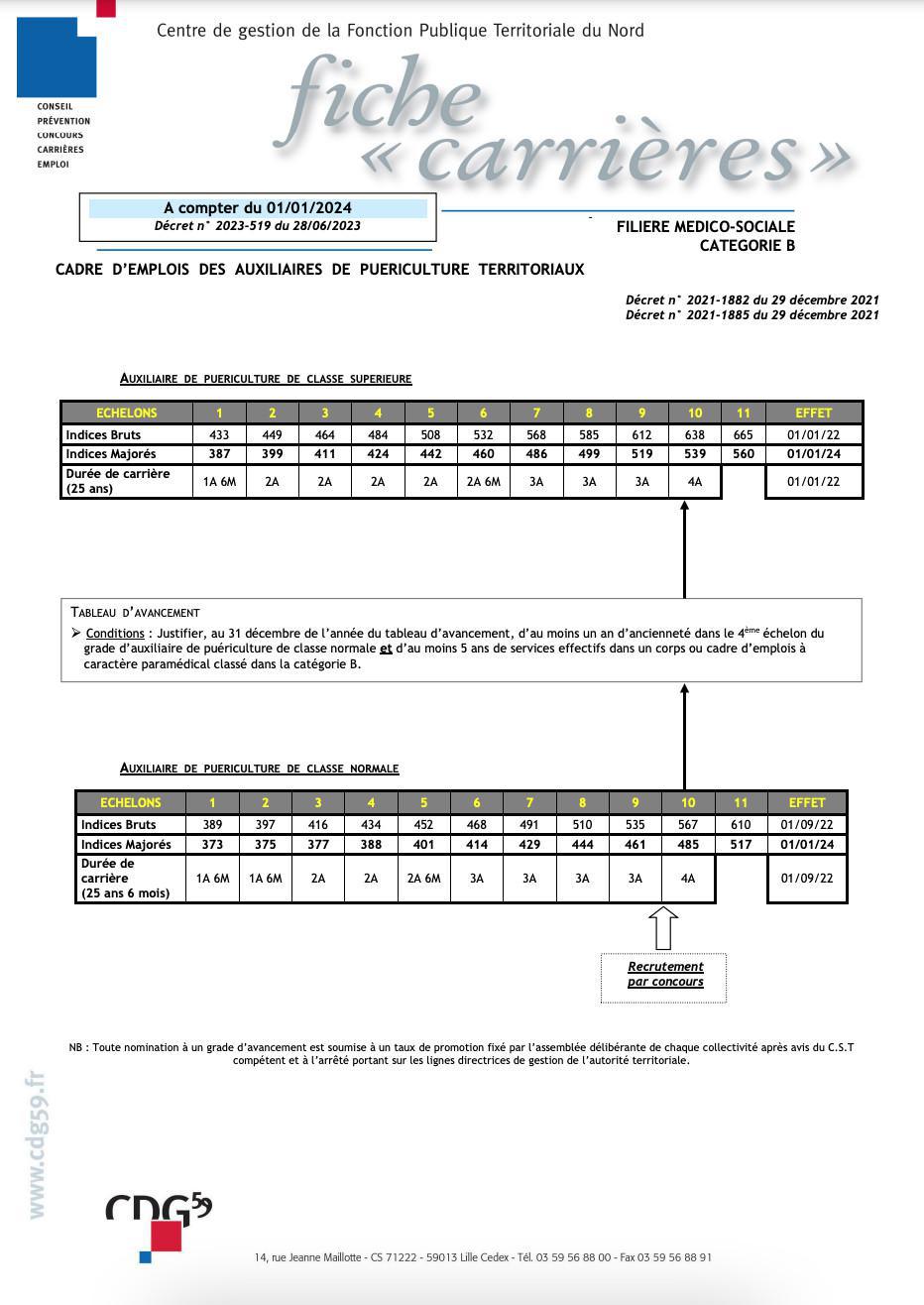 AUXILIAIRES DE PUERICULTURE TERRITORIAUX